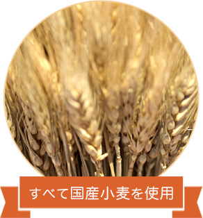 すべて国産小麦を使用